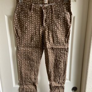 Brown Polka Dot Lands’ End Canvas skinny jeans